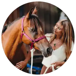 equine psychotherapist meg kirby with horse